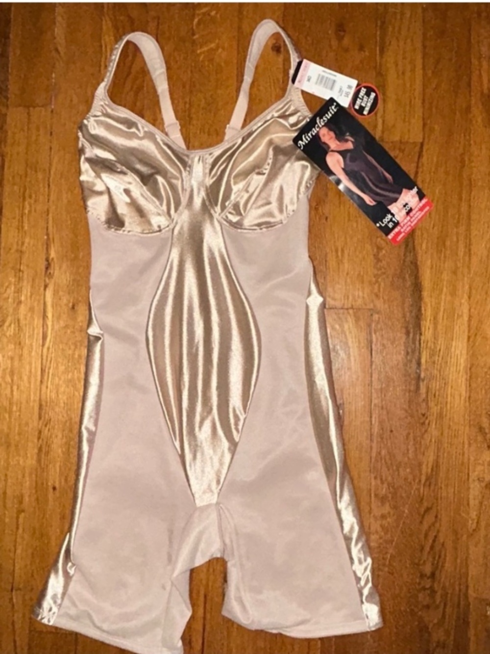 Miraclesuit Extra Firm Control Satin Panel Long Leg Bodybriefer size‎ 36D NWT